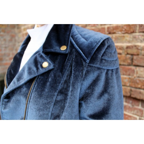 Biker Jacket Blue Velvet 